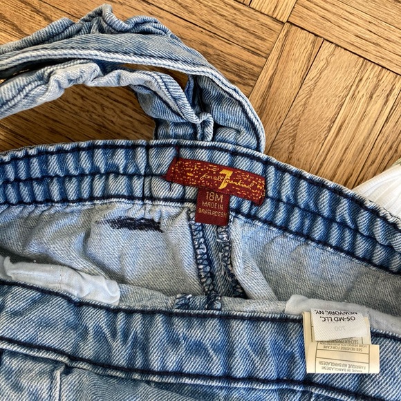 7 for All Mankind Denim Dress with Floral Top 18 months - Picture 5 of 6